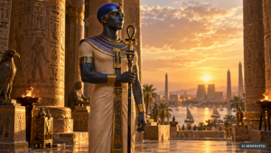 Ptah ist der Gott der Schöpfung und des Handwerks im Alten Ägypten