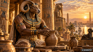 Der Gott Chnum war ein Schöpfergott im Alten Ägypten
